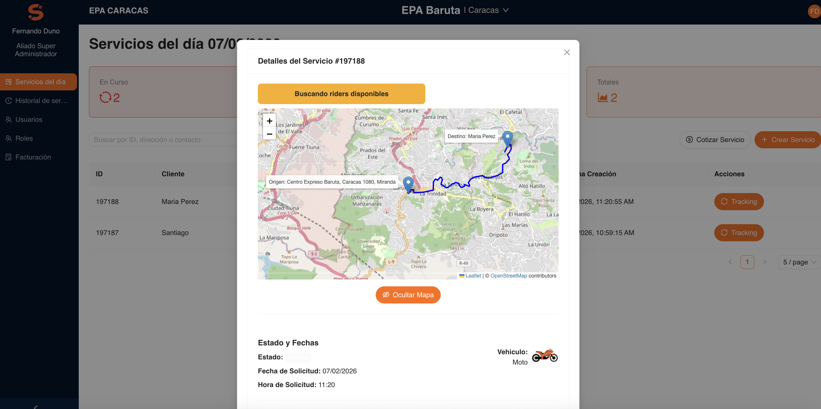 Tracking en Tiempo Real